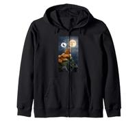 Chicken Nuggets Howl at The Moon Zip Hoodie