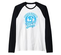 Chicken Nuggets Inspire Songs Funny Meme Raglan Baseball Tee