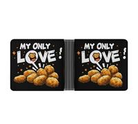 Chicken Nuggets My Only Love Leather Wallets for Men Slim Bifold Wallet Credit Card Holder Front Pocket Wallets