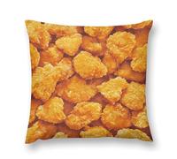 Chicken Nuggets Plush Pillow Covers Soft Cozy Throw Couch Pillows Case Home Decor for Bed Living Room
