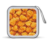 Chicken Nuggets Portable CD Case Storage Bag 40 Capacity CD Holder Wallet Plastic DVD Collection Bags