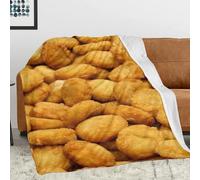 Chicken Nuggets Throw Blanket 180x200 cm Fast Food Flannel Fluffy Fleece Blanket Soft Lightweight Warm Blankets and Throws for Bed Sofa and Couch A-4015