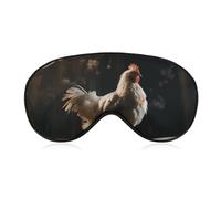 Chicken on A Branch Sleep Mask Soft Comfortable Eye Mask with Adjustable Strap Eye Cover Eye Shade for Men Women Work Travel