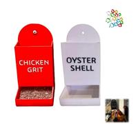 Chicken Oyster Shell and Grit Feeder Grit Oyster Shell for Chicken Feeder Hanging Chicken Feeder Trough Dispenser Water Dispenser Chicken Coop Accessories Gravity Poultry Feeder (C+D)