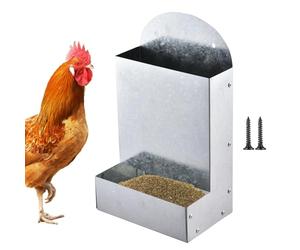 Chicken Oyster Shell Maker - Chicken Grain Feeder Coop | Large Automatic Portable Metal Coop | Portable Metal Large Automatic And Cooperative Accessories For Feed Fe