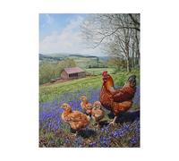Chicken Paint by Numbers for Adults Animal Painting by Numbers for Adults, Art Supplies with Color Canvas for Painting 40 x 54 in 36 Colors of Acrylic Paint and Brush,Wall Art for Room Decor 2YH-13458