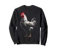 Chicken Painting Art Graphic Farm Motif Design Animal Print Sweatshirt