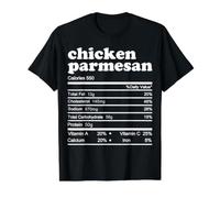 Chicken Parmesan Nutrition Facts 2021 Thanksgiving Nutrition Value Graphic T-Shirt, Men, Black, M