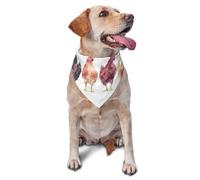 Chicken Pattern,Animal Printed Graphic Pet Triangle Scarf For Dogs & Cats, Adjustable Cute Pet Bandana For & Photo Shoots