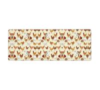 Chicken Pattern Desk Protector Mat, Extra Large and Durable Desk Pad with Non-Slip Backing for Home Office Use