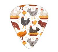 Chicken Pattern Guitar Pick 12 Picks Fashion Personalized Bass Pick Durable Electric Guitar Plectrums Instrument Accessories