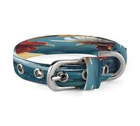 Chicken Pattern Pet Collar Oxford Adjustable Safety Dog Collars Cute Outdoor Training Pet Collars Easy Clean Floral Print Puppy Collar for City Pet Owners