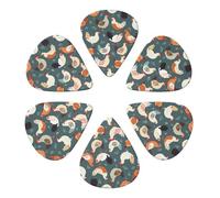 Chicken Pattern Printed Guitar Picks -6 Pcs Guitar Picks Plectrum,Guitar Accessories,Electric Guitar Pick, Bass & Ukulele 0.71mm