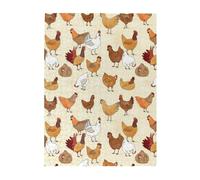 Chicken Pattern Printed Wooden Puzzle 500 Piece, Cute Puzzle Game in Plastic Box for Family Entertainment and Brain Training Gifts