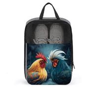 Chicken Pattern Shoe Bags Foldable Breathable Portable Shoe Puches Organizer Stylish Expandable Packing Travel Shoes Bags for Sneakers Gym Luggage Closet