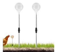 Chicken Pecking Toy - 2pcs Interactive Spring Swinging Toy Ball Slow Feeder | Extended Ground Stake Fun Boredom-Reducing Feeder | Chicken Treat Dispenser - Outdoor Poultry Cats Dogs
