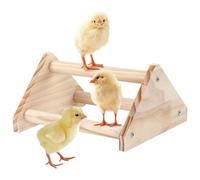 Chicken Perch Coop, Chickens Stand, 7.87x6.89x4.13 Inches, Stable Wooden Roosting, Anti Tip Design, Smooth Edges Comfort for Cage Interior Rest and Poultry Habitat, Wood Color