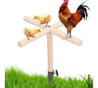 Chicken Perch Toy, Bird Standing Stick, Wooden Roosting Station, Comfortable Resting Accessory for Parakeets Sparrows Macaws Poultry Pets in Coops Cages or Indoor Spaces