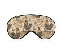 Chicken Pirate Ship Navigation Map Comfortable Sleep Eye Mask Soft Covers for Sleeping with Adjustable Strap