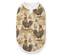 Chicken Pirate Ship Navigation Map Dog And Cat Clothes Pet Summer Sleeveless T Shirt Basic Vest L