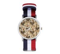 Chicken Pirate Ship Navigation Map Fashion Watches Men Women Wrist Watch Outdoor Sports
