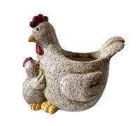 Chicken Planter Potter-Parent-Child Chicken Flower Layers Creative Resin Garden Decor | Animal Plant Pot for Outdoor Patio Balcony Sculptures Pot, with