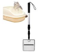 Chicken Poop Scoop - Silver Metal Black Retractable 105cm Cop Cleaning Tool, Cat Litter Pelee Pelee for Cats, Chicken Coop Poop | Cat Litter Scoops for Coop Yard B