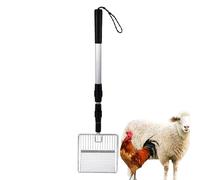 Chicken Poop Scoop - Silver Metal Black Retractable 105cm Cop Cleaning Tool, Cat Litter Pelee Pelee for Cats, Chicken Coop Poop | Cat Litter Scoops for Coop Yard B