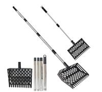 Chicken Poop Scooper for Sand,Adjustable Length Sand Sifting Shovel - Chicken Litter Scoop Cleaning Tool,for Bunny Dogs Cats Pony Hamster Duck Backyard Farm Barn Indoor Outdoor Patio Cage