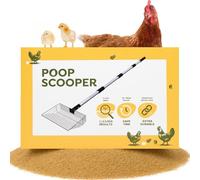 Sprigrown Chicken Poop Scooper with ¼” Fine Mesh Sieve - Heavy Duty Chicken Coop Scoop, Extra Wide 10” Sifting Shovel Pooper Scooper and Coop Cleaning Must Haves