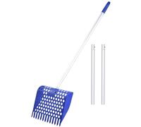 Chicken Poop Scooper, Litter Cleaner Tool, Chicken Detachable Shovel, 9.65x8.66x2.36 inches Compact Farm Cleaning with Long Handle, Ideal for Animal Stall, Poultry, Coop, Sand and Sifting