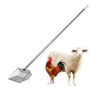 Chicken Poop Scooper, Multifunctional Heavy Duty Litter Sifting, Metal Chicken Coop Litter Scoop, Sifter Shovel with Detachable Handle for Small Animal Care Farm Dog Cat Pet Owners Backyard Cleanup