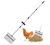 Chicken Poop Scooper | Non-Stick Stainless Steel Litter Sifter with Removable Shovel | Durable Farm & Home Mast Cleaner | Easy-Cutaway Pet Waste Scoop for Chickens, Kittens and Small Animals |