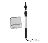 Chicken Poop Scooper, Stainless Steel Long Handle Sifting Shovel with Anti - Stick Surface, 3 - Section Adjustable Extension Pole for Chicken Coop Cleaning