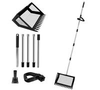 Chicken Poop Scooper with Rubber Handle, 170cm Long Aluminum Alloy Cat Litter Scoop, Chicken Manure Shovel with Large Shovel Head, Suitable for Chicken Coops, Cat Litter Boxes