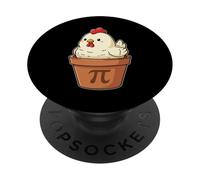 Chicken Pot Pie Math Teacher 3.14 Funny Pi Day PopSockets Adhesive PopGrip