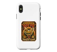 Chicken Pot Pie Retro Funny Farm Joke Mens Womens Case for iPhone X/XS