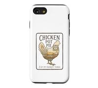 Chicken Pot Pie Retro Funny Farm Saying Chicken Farmer Case for iPhone SE (2020) / 7/8