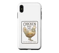 Chicken Pot Pie Retro Funny Farm Saying Chicken Farmer Case for iPhone XS Max