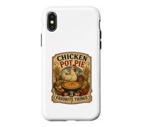 Chicken Pot Pie Retro Funny Farm Saying Sarcastic Farmer Case for iPhone X/XS