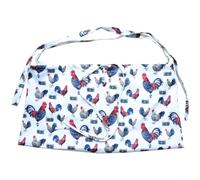 Chicken Print Garden Apron Featuring Large Pockets For Secure Fruit Vegetable Harvesting Polyester Material Hands Unrestricted Design For Weeding And Outdoor Daily Wear 22x14 Inch Size(Style 2)