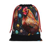 Chicken Print Ultra Soft Velvet Gift Bag, Comfortable To The Touch, Reusable
