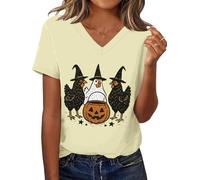 Chicken Pumpkin Halloween Shirt Chicken Witch Tee Halloween Spooky Season Chick Or Treat T-Shirt