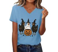 Chicken Pumpkin Halloween Shirt Chicken Witch Tee Halloween Spooky Season Chick Or Treat T-Shirt
