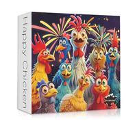 Chicken Puzzles for Adults 1000 Pieces, PICKFORU Happy Chicken Jigsaw Puzzle 1000 Pieces, Funny Rooster Hard Difficult Thanksgiving Puzzle as Wall Art