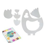 Chicken Quilting Template Set - Reusable Acrylic Sewing Stencils for and - Easy to Use Quilting Template Tools for Beginners and Dec