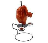 Chicken Rack for Smoker,Smoker Rack Whole Chicken Roaster - Stainless Steel Stand for with Sauce Cups, Roasting Holder Grill