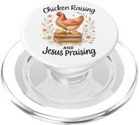 Chicken Raising and Jesus Praising Farmhouse Watercolor PopSockets PopGrip for MagSafe