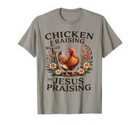 Chicken Raising and Jesus Praising Farming Christ Christian T-Shirt