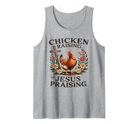 Chicken Raising and Jesus Praising Farming Christ Christian Tank Top